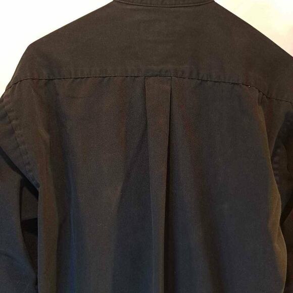 Dickies Men's Button Down Shirts Black Long Sleeve Collar Pockets M - Picture 4 of 9